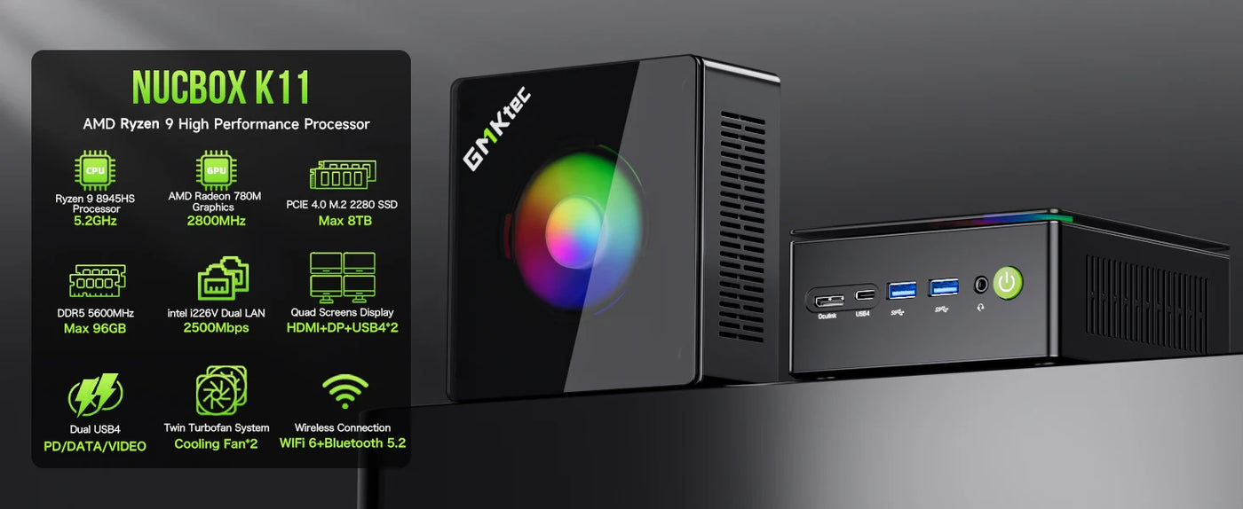 GMKtec K11 Nucbox AMD R9 Gaming Computer