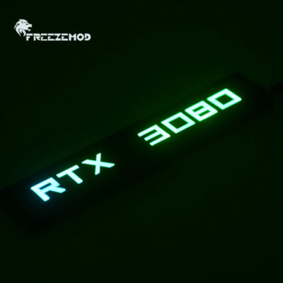 FREEZEMOD Mini VGA Side Light Panel 5V 3PIN A-RGB Graphics Card Luminous Nameplate PC Case Decorative Light Panel AURA SYNC