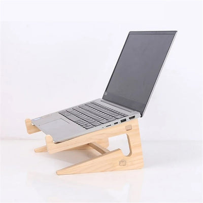 Wood Laptop Stand Assembled Lapdesk Riser For 11-17 inch Laptop Wooden Cooling Bracket For Macbook Dell Reinforced Support Base