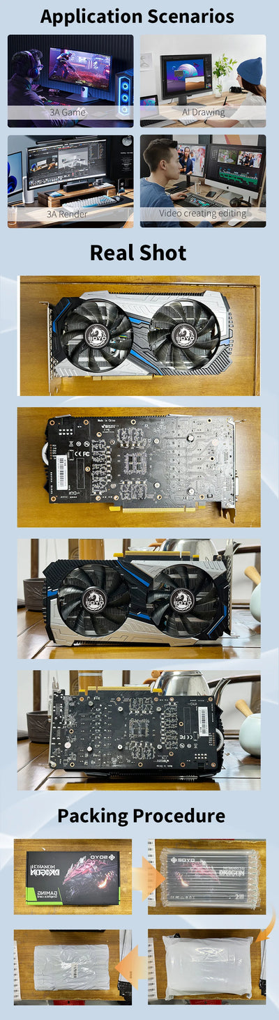 SOYO World Premiere Nvidia Geforce RTX 2060 SUPER GDDR6 8G Graphics Card 256Bit White Video Gaming Card Full New GPU RGB Card