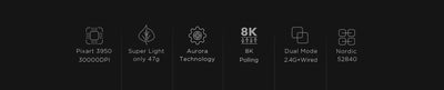 LAMZU MAYA X Gaming Mouse (8K Dongle Included, Web Driver Compatible)