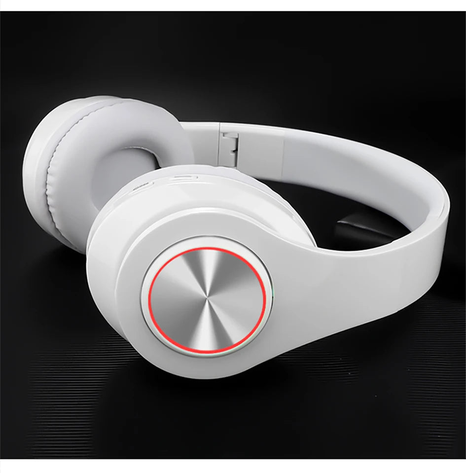 B39 Wireless Illuminated Headset Over-ear HiFi Stereo Headphones Foldable Gaming Headset For Airplane Travel Work Workout Home
