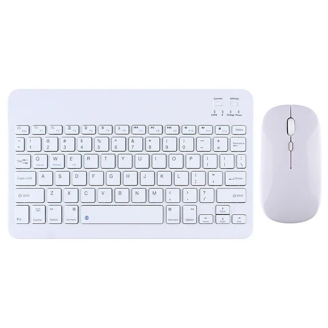 Mini Bluetooth Wireless Keyboard and Mouse Set 10 Inch Rechargeable English Keypad Mice For Tablet ipad Pro 12 9 Air 4 S6 Lite