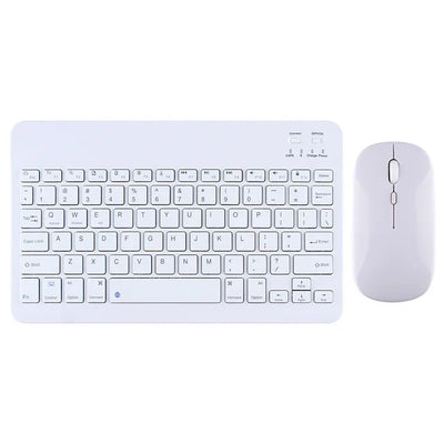 Mini Bluetooth Wireless Keyboard and Mouse Set 10 Inch Rechargeable English Keypad Mice For Tablet ipad Pro 12 9 Air 4 S6 Lite