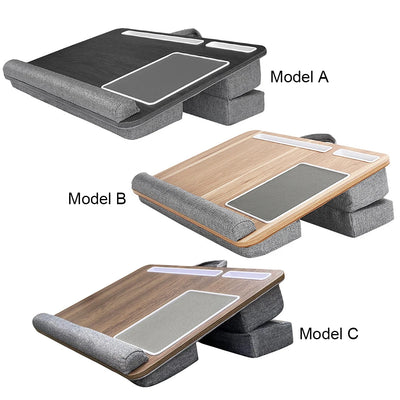 Portable Lap Laptop Desk with Pillow Cushion Home Office Lap Desk with Mouse Pad and Phone Holder Fits Up To 17.3 Inches Laptop