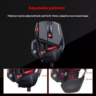 Madcatz Rat8+ Mouseesports Gaming Rat Pro X3 Wired Mechanical Mouse 11 Keys Programming Button Mice Pmw3389 Comfortable Custom
