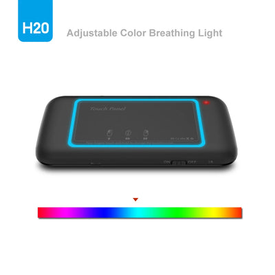 Touch Screen Air Mouse Backlight Keyboard Colorful LED Touchpad Keyboard Wireless Adjustable Brightness with USB Dongle Receiver