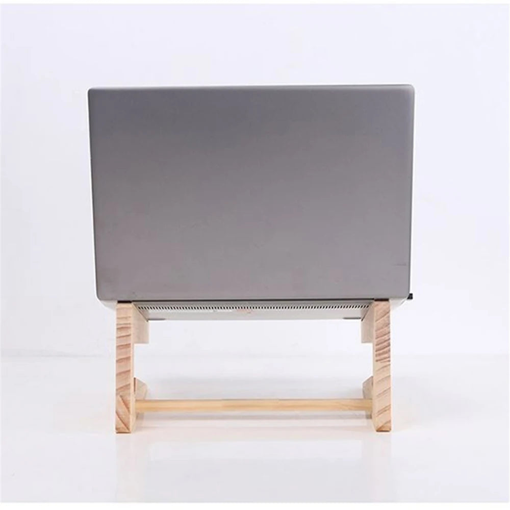 Wood Laptop Stand Assembled Lapdesk Riser For 11-17 inch Laptop Wooden Cooling Bracket For Macbook Dell Reinforced Support Base