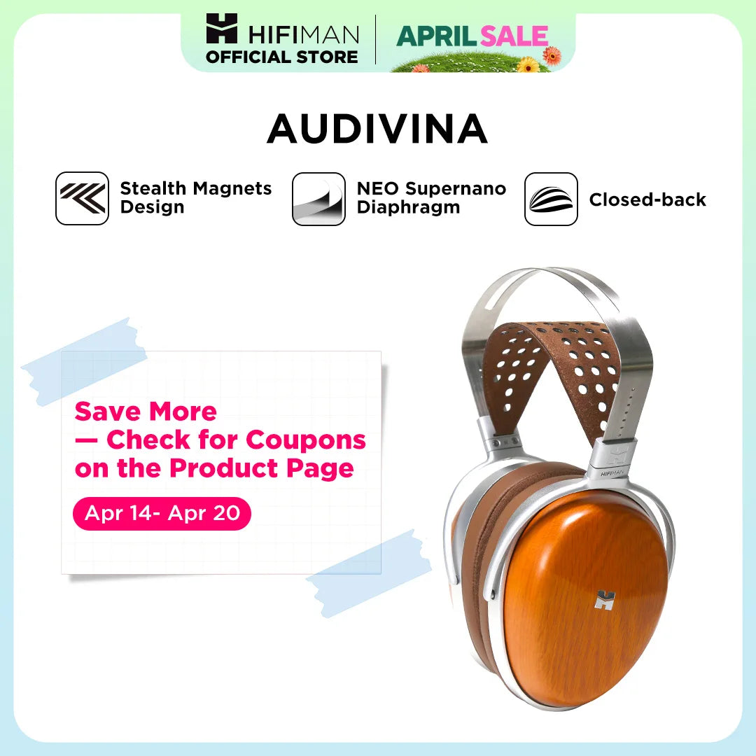 HIFIMAN AUDIVINA Closed Back Planar Magentic Over-Ear Studio Headphone
