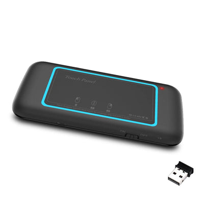 Touch Screen Air Mouse Backlight Keyboard Colorful LED Touchpad Keyboard Wireless Adjustable Brightness with USB Dongle Receiver