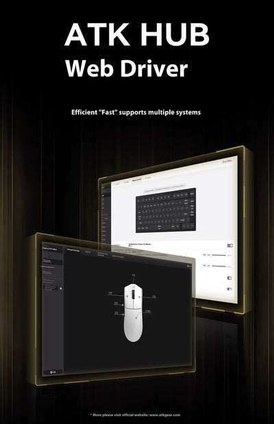 NEW ATK X1 Master Wireless Mouse Dual Mode Connection Paw 3950uitra 30000dpi Ergonomic Design Lightweight E-Sports Gaming Mouse
