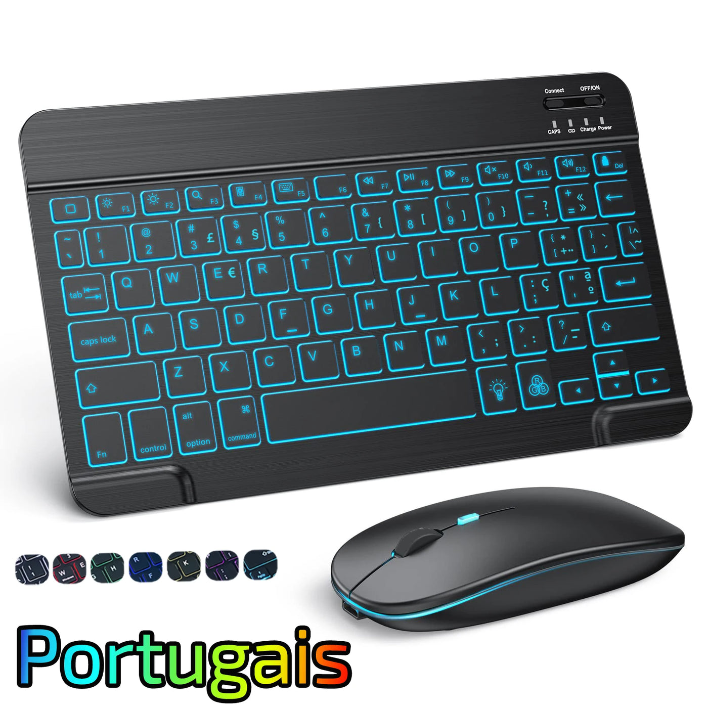 10 inch Backlit For iPad Keyboard and Mouse Backlight Bluetooth Keyboard For IOS Android Windows Wireless Keyboard and Mouse