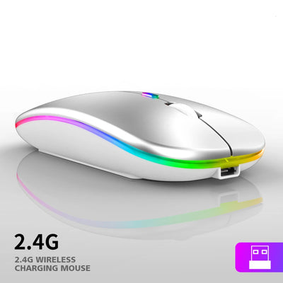 Wireless Mouse For Laptop PC 2.4GHz RGB Rechargeable Mouses Wireless Computer Silent Mice LED Backlit Ergonomic Gaming Mouse