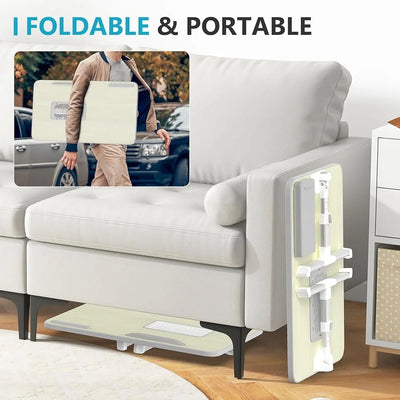 Ergonomic Laptop Bed Table Foldable Portable Desk with Cooling Fan Adjustable Height Work Study and Relaxation