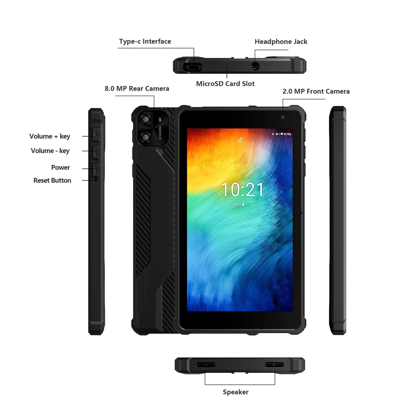 PRITOM Tablet 7" Android 14 Tablets