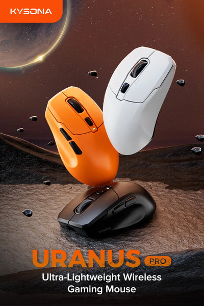 Kysona Uranus Pro Wireless Game Mouse Bluetooth 2.4g Three Mode E-Sports Lightweight Ergonomics Gaming Mouse For PC Gamer Gift