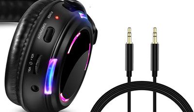 Silent Disco Headphones Compete System 200m Led Wireless Earphones 5 Headset + 200m Transmitter HD Sound No Lag for TV Watching