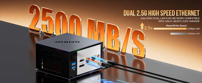 GMKtec EVO-X1 Mini PC AMD AI 9 HX 370 Win11 Pro LPDDR5X