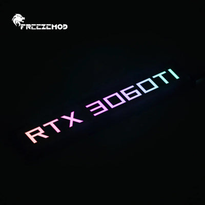 FREEZEMOD Mini VGA Side Light Panel 5V 3PIN A-RGB Graphics Card Luminous Nameplate PC Case Decorative Light Panel AURA SYNC