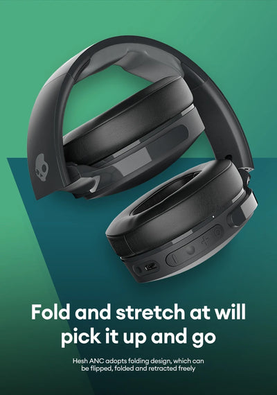 Skullcandy Hesh ANC Over-Ear Wireless Headsets Long Endurance Headphones Bluetooth Gaming Sports Volume Control Earphones
