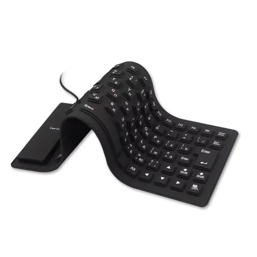 85 Keys Silicon Soft Keyboard USB Plug Play  Wired Gamer Waterproof Russian Keyboard Tablet Desktop Pad PC Tablet