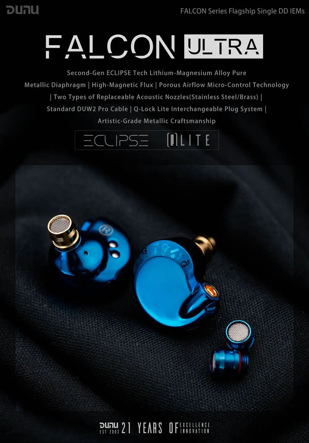 DUNU FALCON ULTRA /DYNAMIC DRIVER IEMS/IN-EAR EARPHONE