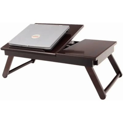 Foldable Wooden Lap Desk with Drawer Perfect Study Reading Work Convenience Easy to Wipe Clean