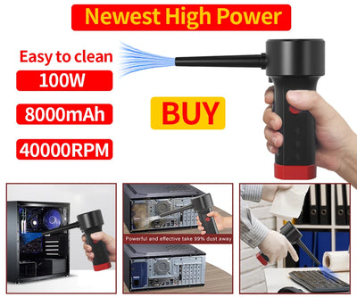 Electric Air Blower for Computer Cleaner,Cordless Air Duster,Replaces Compressed Air Can,Handy Dust for PC Keyboard Cleaning