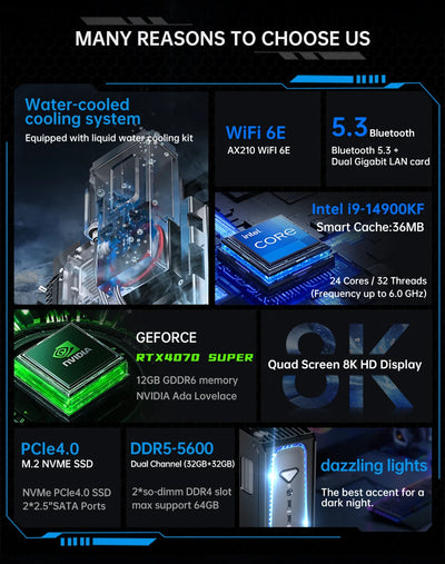 MSECORE  SL800 i9 13900KF Liquid cooled Gaming Computer