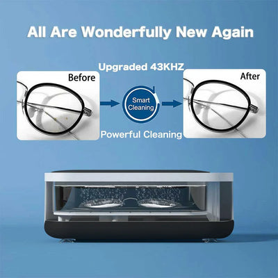 Ultrasonic Cleaning Machine 45000Hz High Frequency Vibration USB Charging Battery 360° For Glasses Watch Ring Portable Cleaner
