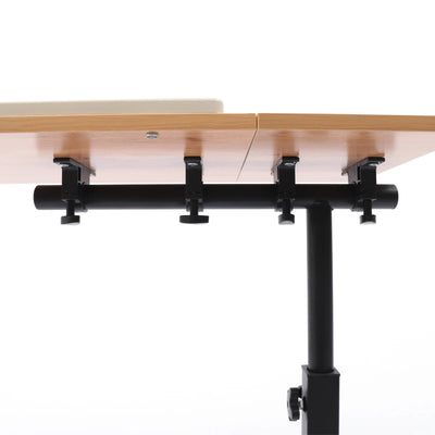 58-90cm Adjustable Height Laptop Desk Rectangle Desktop 4 Universal Wheels (All with Brakes)