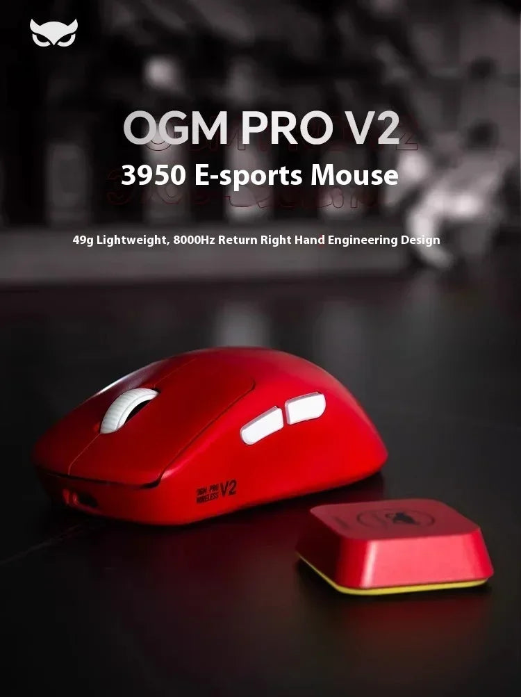 Waizowl OGM Pro V2 Gaming Mouse Customize Wireless Three-Mode Paw3950 30000dpi Lightweight Gaming Mouse E-sports Ergonomic
