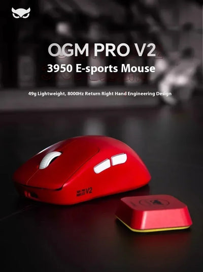 Waizowl OGM Pro V2 Gaming Mouse Customize Wireless Three-Mode Paw3950 30000dpi Lightweight Gaming Mouse E-sports Ergonomic