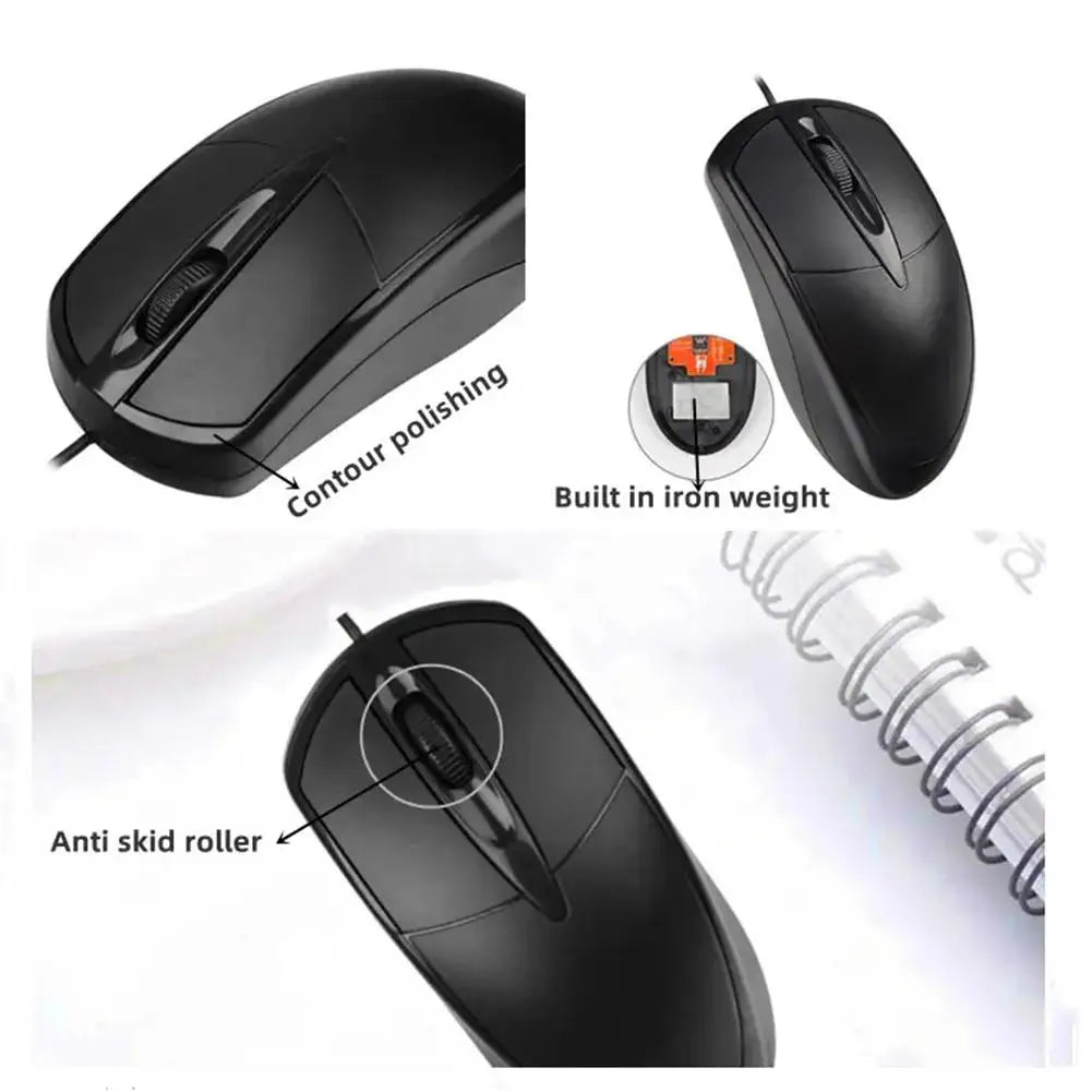 100cm Wired Mini Mouse Silent Ergonomic Wired Computer Mouse For Computer Laptop Tablet Mause Notebook Accessories E2D7