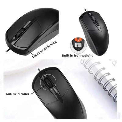 100cm Wired Mini Mouse Silent Ergonomic Wired Computer Mouse For Computer Laptop Tablet Mause Notebook Accessories E2D7