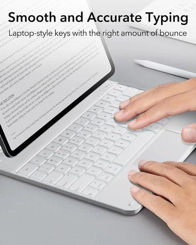 Air 13 Inch Case Keyboard (M3/M2, 2025/2024) &iPad Pro 12.9 inch (3/4/5/6th Gen) Magic Keyboard, Easy-Set Floating Cantilever St