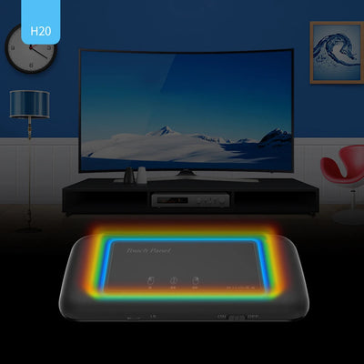 Touch Screen Air Mouse Backlight Keyboard Colorful LED Touchpad Keyboard Wireless Adjustable Brightness with USB Dongle Receiver