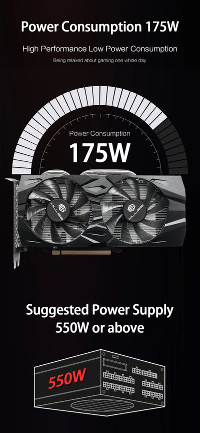 MLLSE RTX 2060 Super 8GB Graphics Card GDDR6 256 Bit PCI-E 3.0×16 8Pin NVIDIA GPU Rtx 2060super Gaming Video Card Placa De Vide