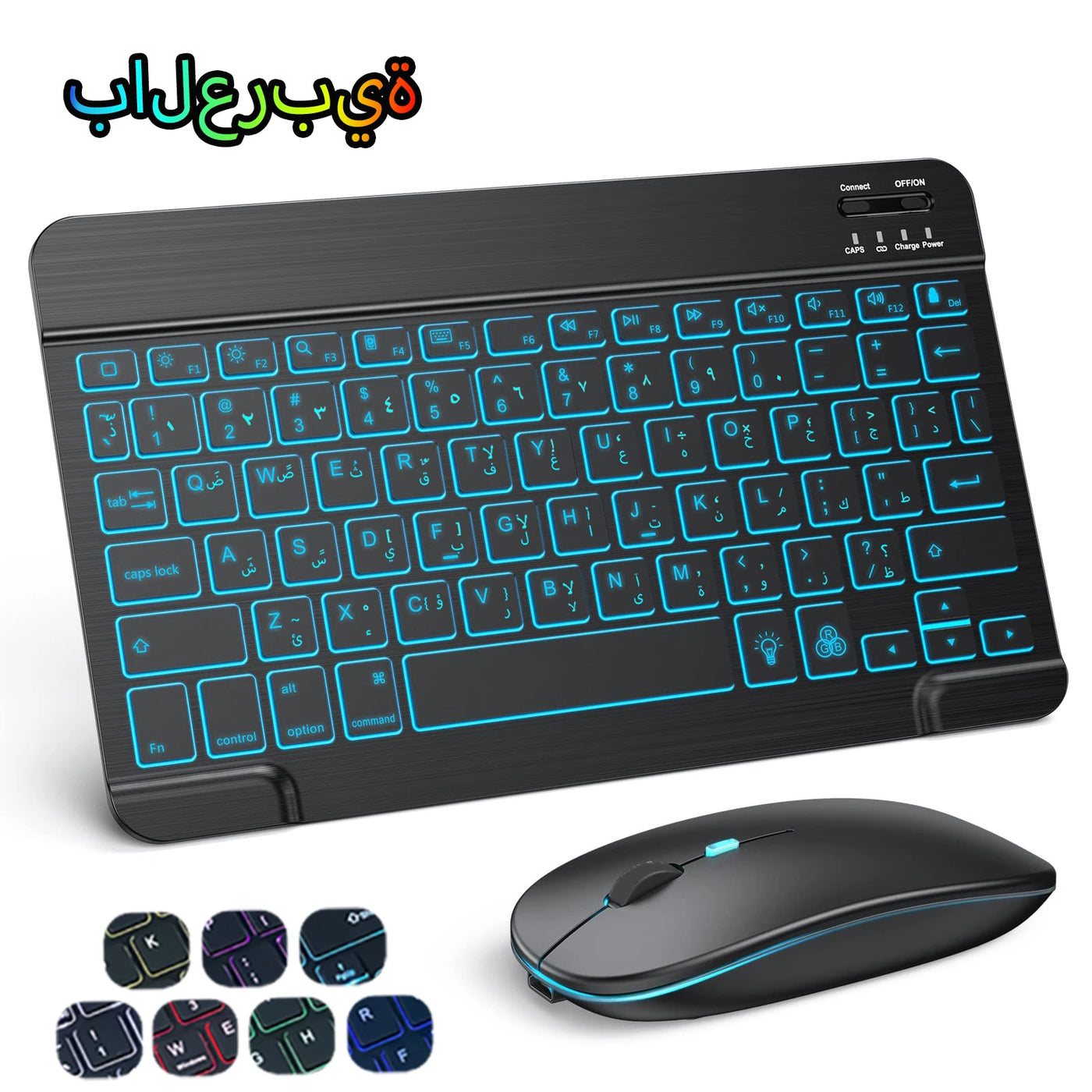 10 inch Backlit For iPad Keyboard and Mouse Backlight Bluetooth Keyboard For IOS Android Windows Wireless Keyboard and Mouse
