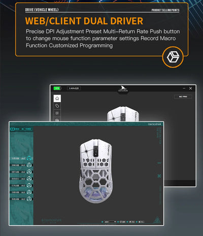 M2 Pro Gaming Mouse Darmoshark Magnesium Alloy Wireless 8K Tri-Mode Computer Game Macro Mouse N52840 PAW3950 40g lightweight