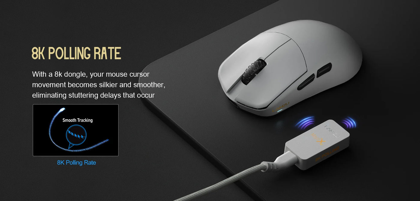 LAMZU MAYA X Gaming Mouse (8K Dongle Included, Web Driver Compatible)