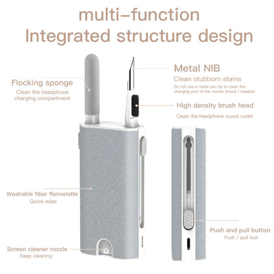 5 in 1 Cleaner Kit for Airpods Pro Xiaomi Earphone Multifunctional Earbuds Cleaning Pen Brush Earphones Case Cleaning Tools