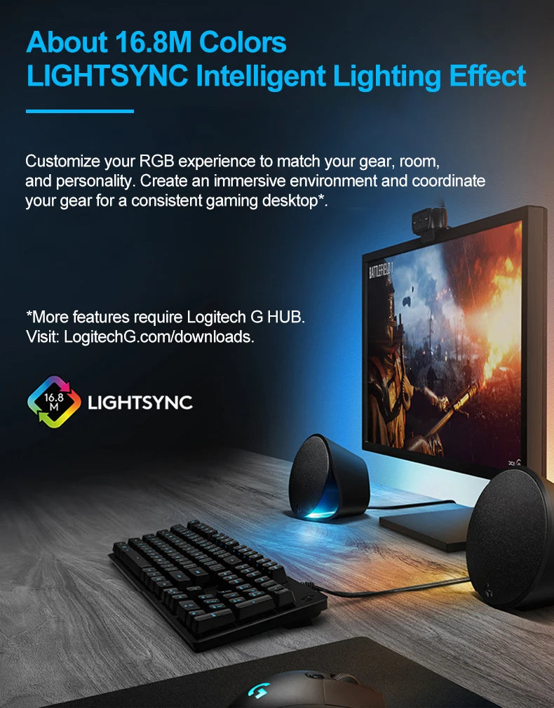 Logitech G703 LIGHTSPEED HERO Sensor E-sports Gaming Mouse 25600DPI Rechargeable Ergonomic 2.4G Wireless Mice RGB Backlight 1ms