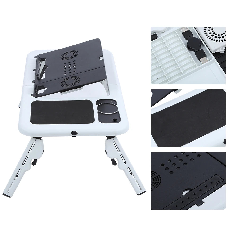 Adjustable Laptop Desk Lightweight Laptop Desk Laptop Notebook PC Folding Portable Car Bed Sofa Desk Stand Table 110lbs Capacity