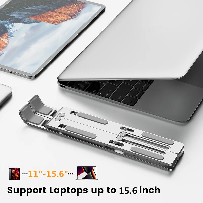 Portable Laptop Aluminium Stand Foldable Notebook Stand For Lapdesk PC Computer Cooling Bracket Laptop Holder