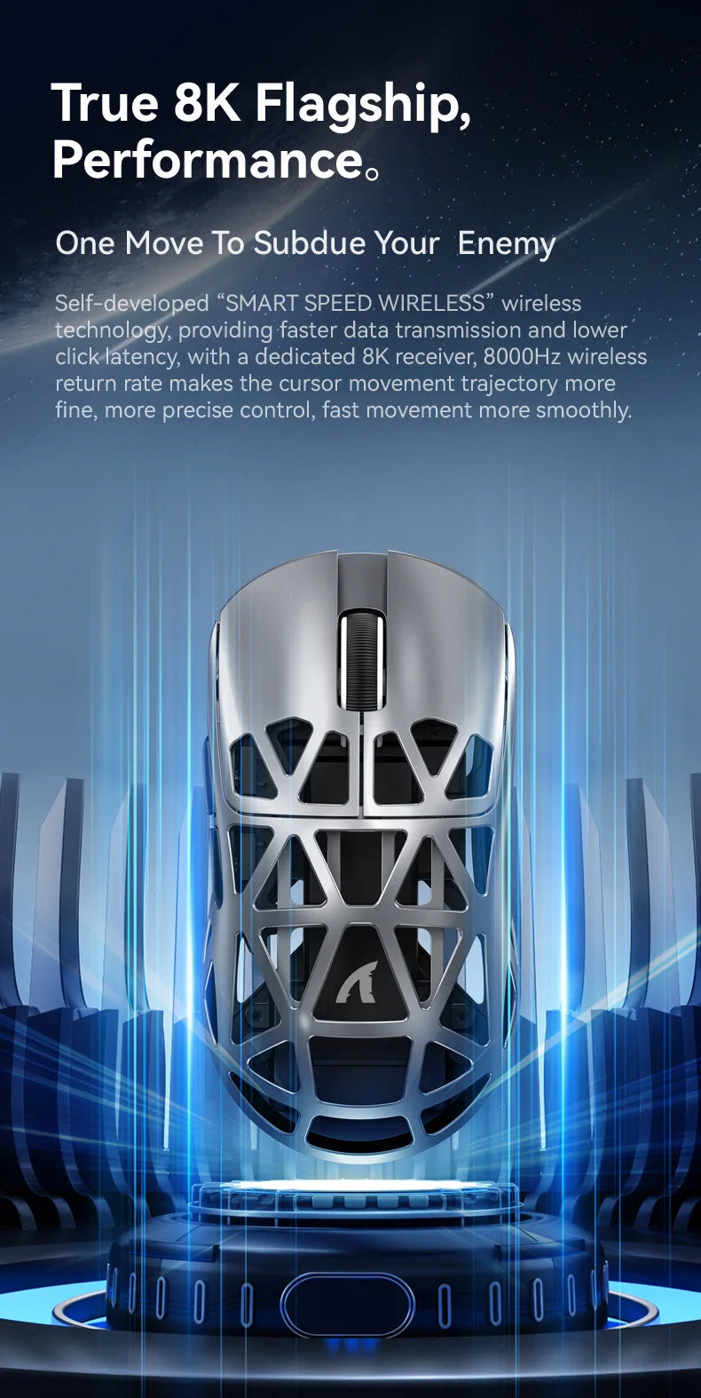 ATTACK SHARK  R2 Magnesium Alloy Wireless Mouse PAW3950 Lightweight Gaming Esports Bluetooth Three-Mode 8k Gaming Office Mouse