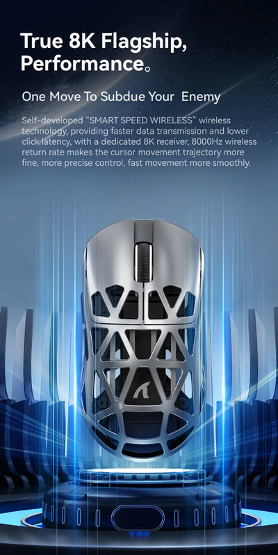 ATTACK SHARK  R2 Magnesium Alloy Wireless Mouse PAW3950 Lightweight Gaming Esports Bluetooth Three-Mode 8k Gaming Office Mouse