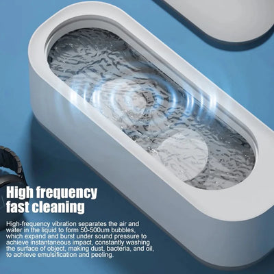 Ultrasonic Cleaning Machine 45000Hz High Frequency Vibration USB Charging Battery 360° For Glasses Watch Ring Portable Cleaner