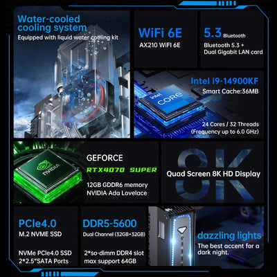 MSECORE  SL800 i9 13900KF Liquid cooled Gaming Computer