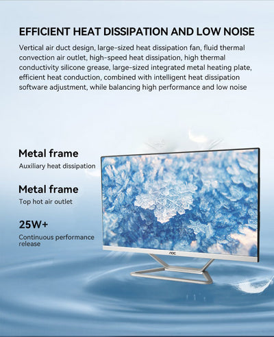 AOC All-in-one Computer 23.8-inch AMD 3250U 16G 512G Gaming Desktop